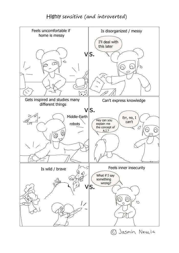 I Created Comics About Being A Highly Sensitive And Introverted Person