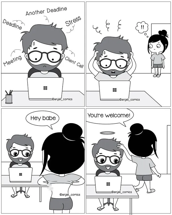 30 Unbearably Cute Couple Comics By Anjali Comics