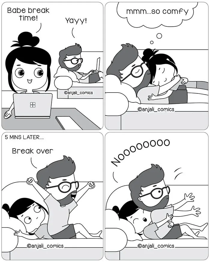 30 Unbearably Cute Couple Comics By Anjali Comics