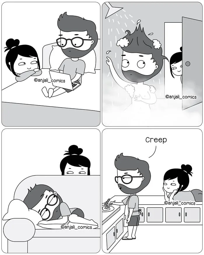 30 Unbearably Cute Couple Comics By Anjali Comics