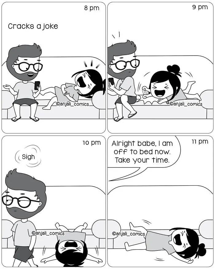 30 Unbearably Cute Couple Comics By Anjali Comics