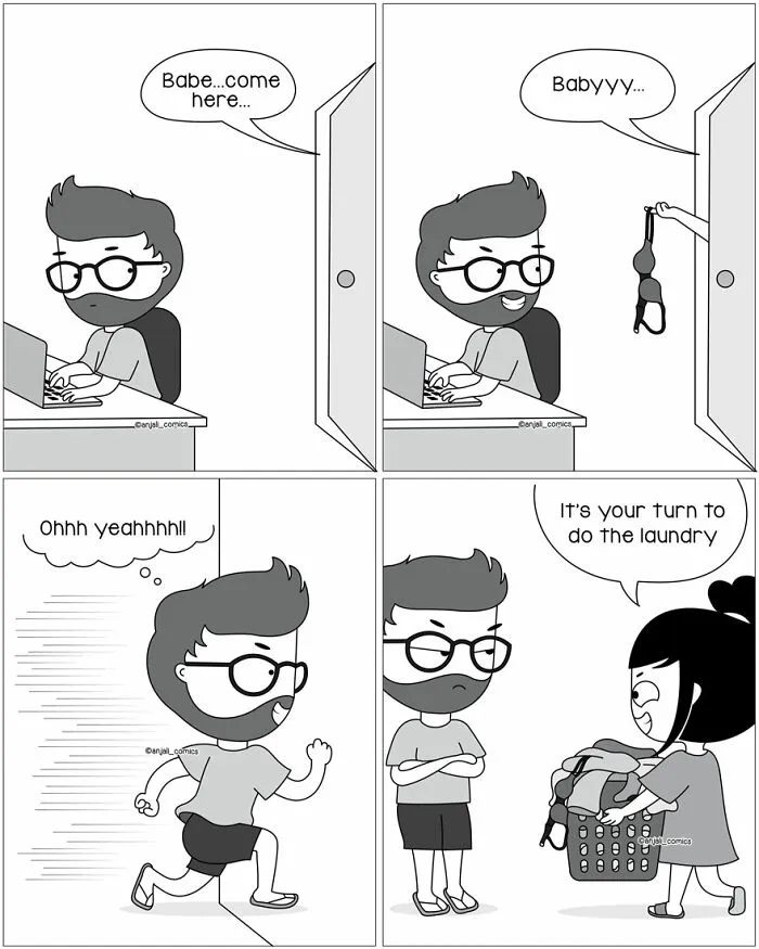 30 Unbearably Cute Couple Comics By Anjali Comics