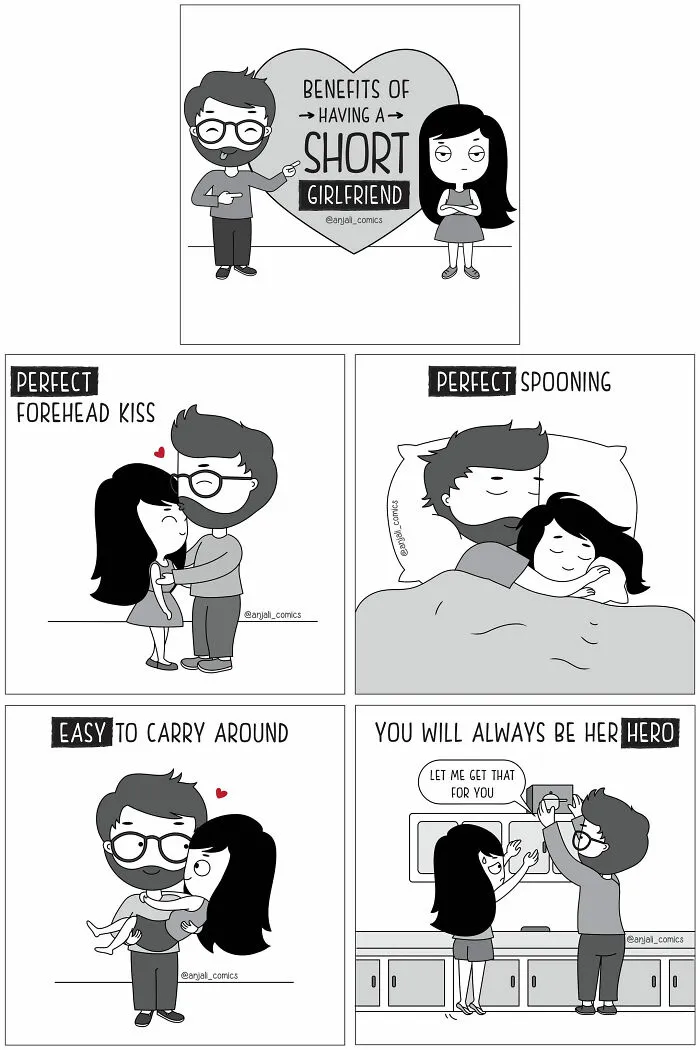 30 Unbearably Cute Couple Comics By Anjali Comics