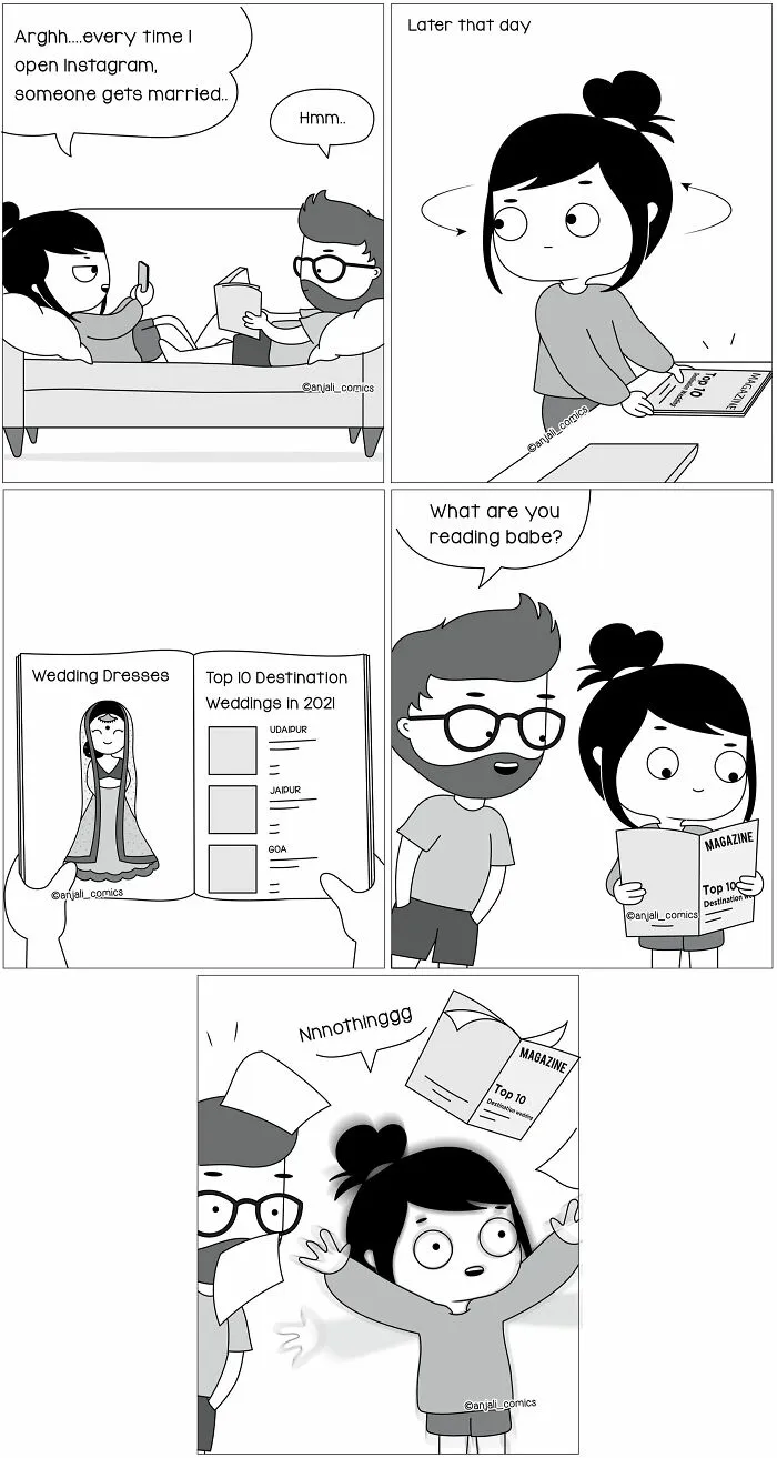 30 Unbearably Cute Couple Comics By Anjali Comics
