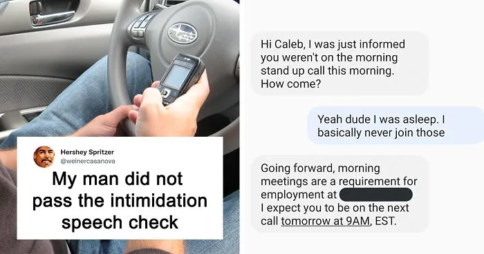 People Online Are Cracking Up At The Messages This Independent Contractor Shared With A Manager That Tried To Make Him Attend A Meeting
