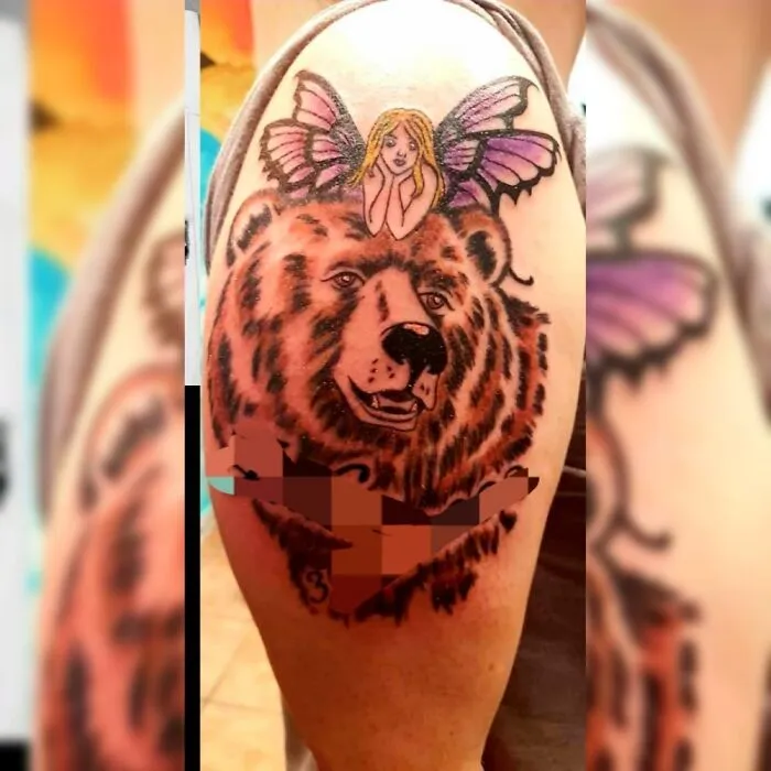 My Right Arm.drew It Myself. Has Name/Bday Of My Daughter.my Fairygirl And I'm Her Mamabear 😊
