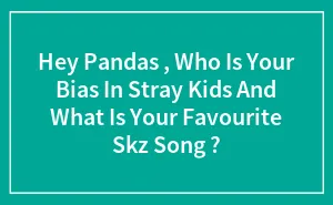 Hey Pandas , Who Is Your Bias In Stray Kids And What Is Your Favourite Skz Song ? (Closed)