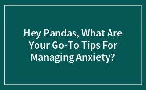 Hey Pandas, What Are Your Go-To Tips For Managing Anxiety? (Closed)