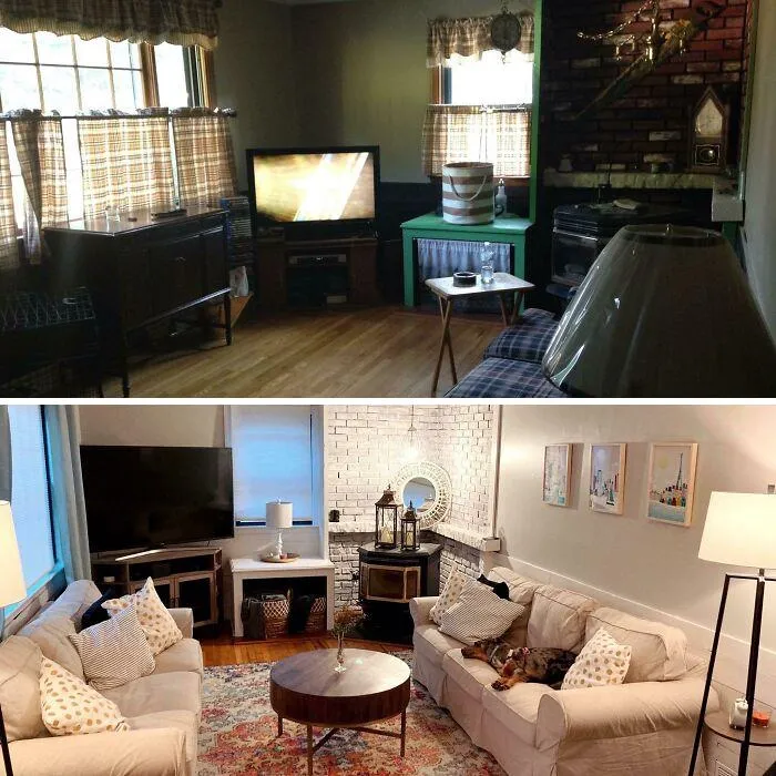Living Room Before & After