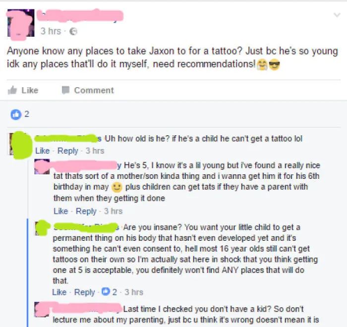 Mom Wants To Get Her 5 Year Old Child A Tattoo