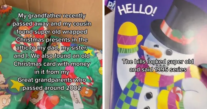Family Finds A Box Full Of Old, Wrapped Christmas Presents In Late Grandparents’ Attic