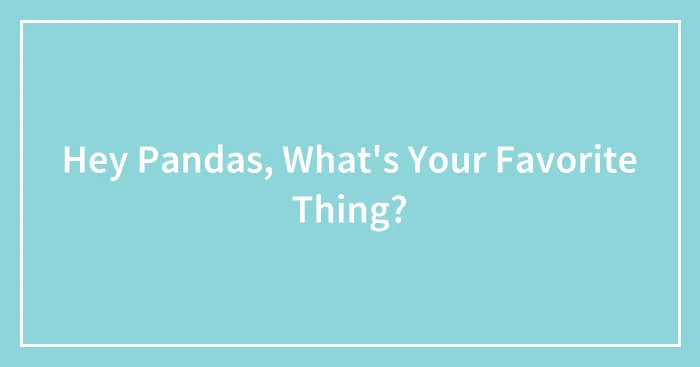 Hey Pandas, What's Your Favorite Thing? (Closed)