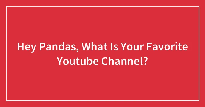 Hey Pandas, What Is Your Favorite Youtube Channel?