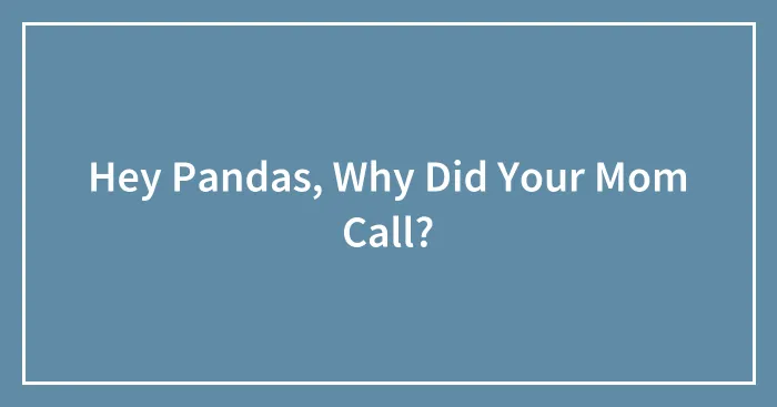 Hey Pandas, Why Did Your Mom Call?