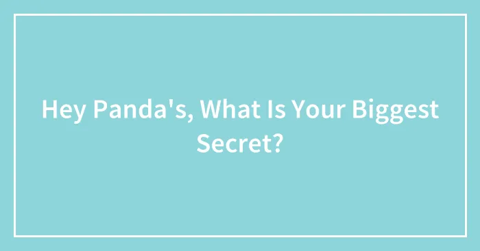 Hey Panda's, What Is Your Biggest Secret?