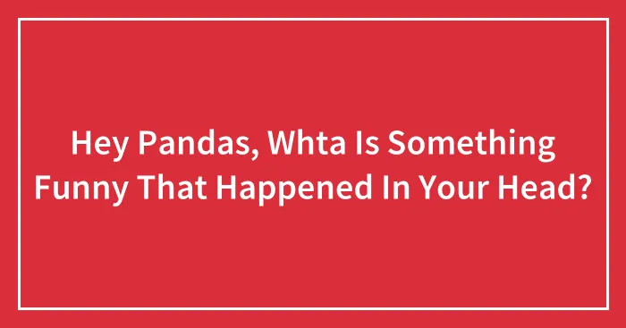 Hey Pandas, Whta Is Something Funny That Happened In Your Head?