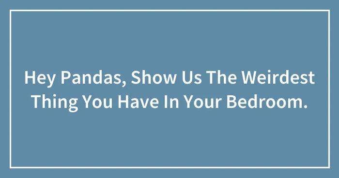 Hey Pandas, Show Us The Weirdest Thing You Have In Your Bedroom.
