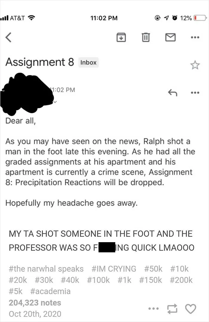 30 Hilarious Times College Students Got The Wildest Emails From Their Professors
