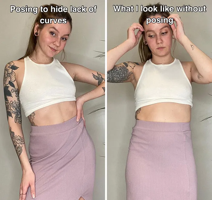 This Woman Goes Viral Online For Reminding People What Real Bodies Look Like By Sharing These 30 Side-By-Side Pictures (New Pics)