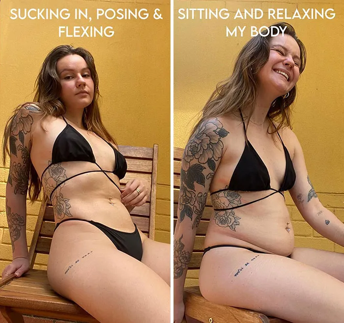 This Woman Goes Viral Online For Reminding People What Real Bodies Look Like By Sharing These 30 Side-By-Side Pictures (New Pics)