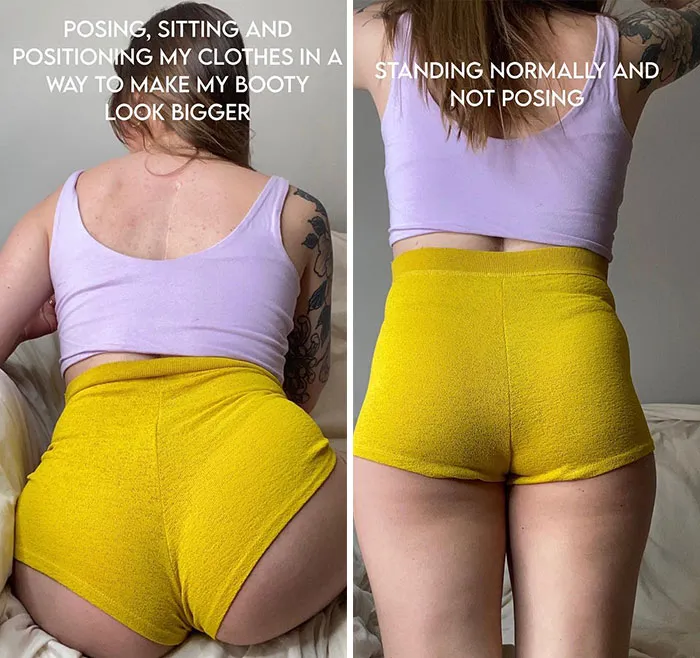 This Woman Goes Viral Online For Reminding People What Real Bodies Look Like By Sharing These 30 Side-By-Side Pictures (New Pics)
