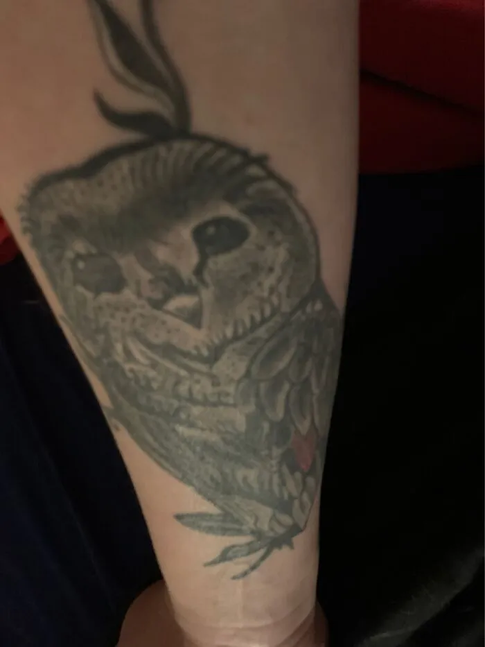 Mi hermana menor falleció, le encantaban los búhos y siempre tuvo el pelo rosa, así que tiene 1 pluma rosa