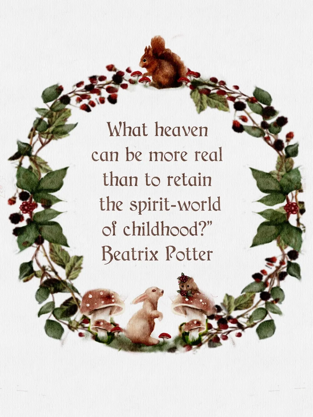 Beatrix Potter Inspired Water Colors For A History Book On Beatrix Potter
