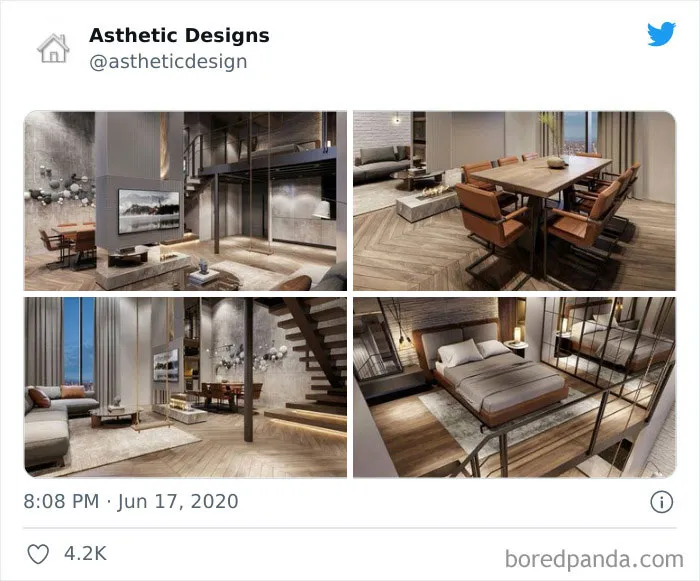 Esta cuenta de Twitter muestra los mejores ejemplos de diseño de hogares (25 fotos)