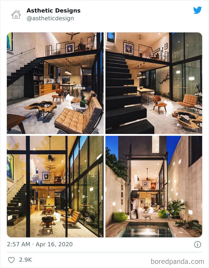 Esta cuenta de Twitter muestra los mejores ejemplos de diseño de hogares (25 fotos)