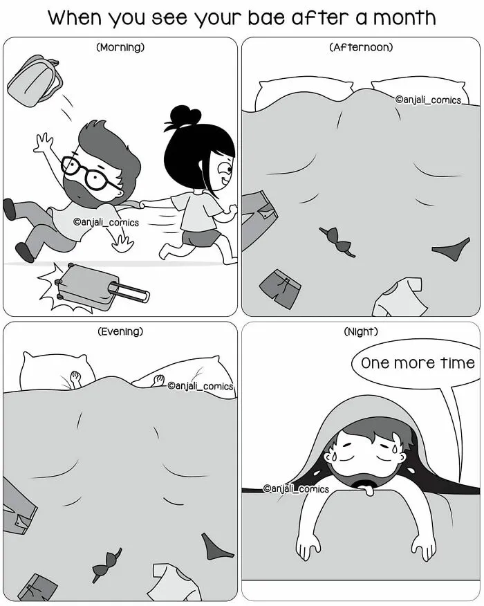 30 Unbearably Cute Couple Comics By Anjali Comics
