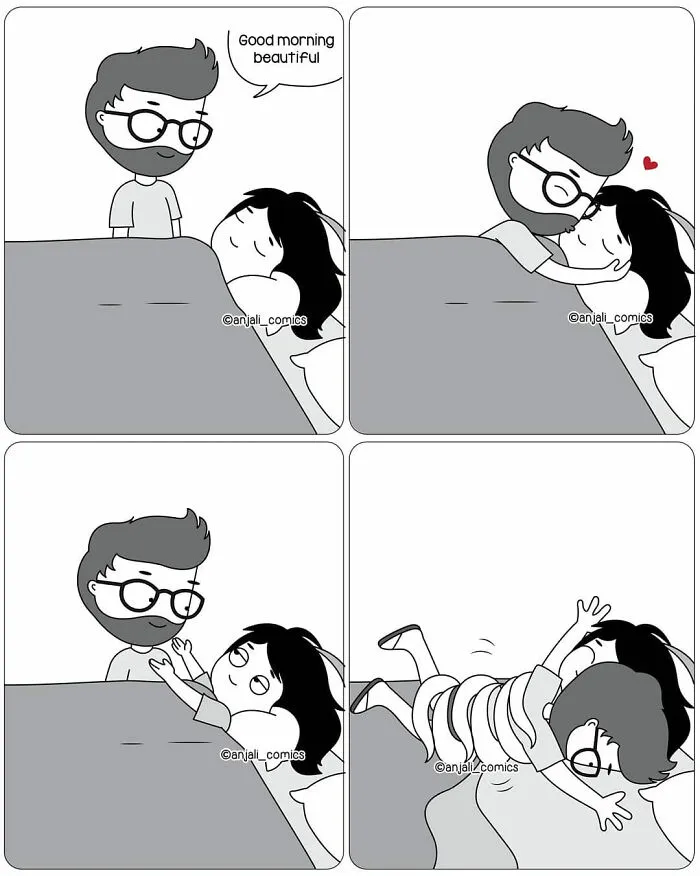 30 Unbearably Cute Couple Comics By Anjali Comics