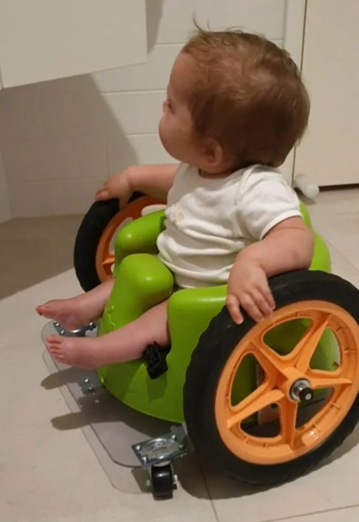 Proud Dad Moment, First Few Weeks In Home Made Wheel Chair (Born With Disability)