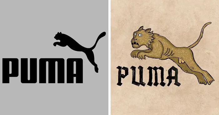 I Recreated Famous Logos In The Grotesque Art Style Typical For The Middle Ages (10 Pics)