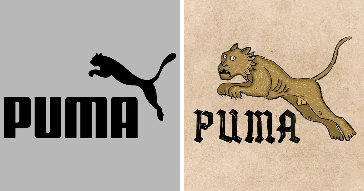 10 Logos famosos recreados el grotesco estilo artístico típico del medievo