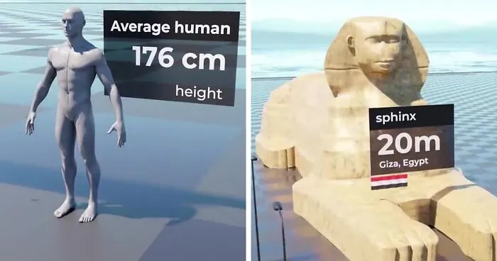 World's Most Famous Statues Compared By Height: 3D Animation By Amir Kedir