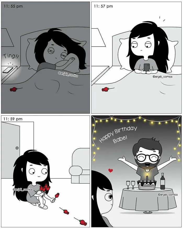 30 Unbearably Cute Couple Comics By Anjali Comics
