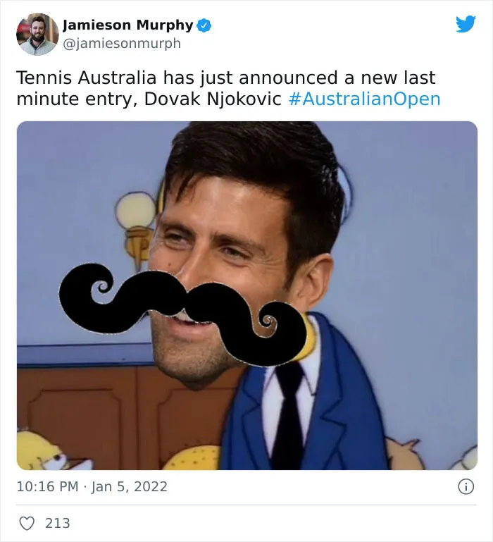 30 Memes And Hilarious Reactions To Novak Djokovic Possibly Getting Deported From Australia After Arriving There Unvaccinated