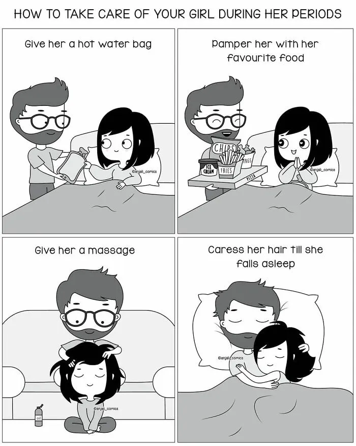 30 Unbearably Cute Couple Comics By Anjali Comics