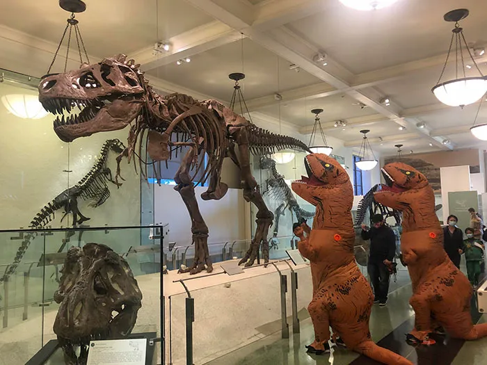 "Kevin? What Have They Done To You?" Decided To Spend Halloween At The Museum Of Natural History. Great Decision