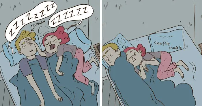 My 40 Light-Hearted Comics Inspired By My Married Life