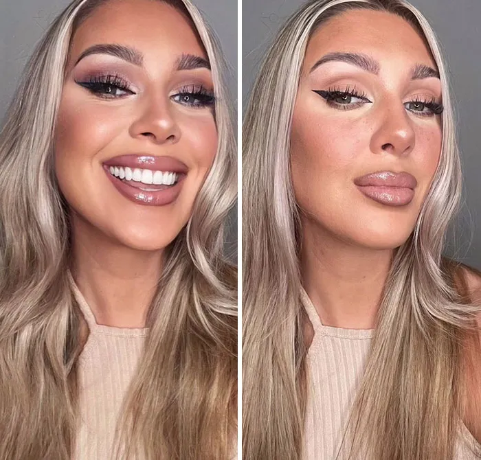 TikToker Goes Viral By Exposing The Truth Behind Heavily-Edited Pictures On Social Media (30 Pics)