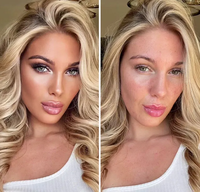 Esta tikToker se vuelve viral al exponer la verdad tras las fotos muy editadas en las redes sociales (30 fotos)