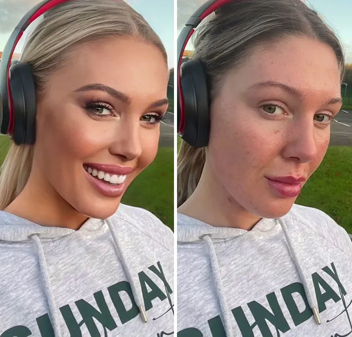 Esta tikToker se vuelve viral al exponer la verdad tras las fotos muy editadas en las redes sociales (30 fotos)