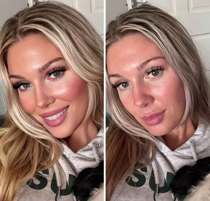 Esta tikToker se vuelve viral al exponer la verdad tras las fotos muy editadas en las redes sociales (30 fotos)