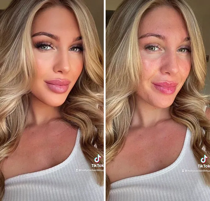 Esta tikToker se vuelve viral al exponer la verdad tras las fotos muy editadas en las redes sociales (30 fotos)