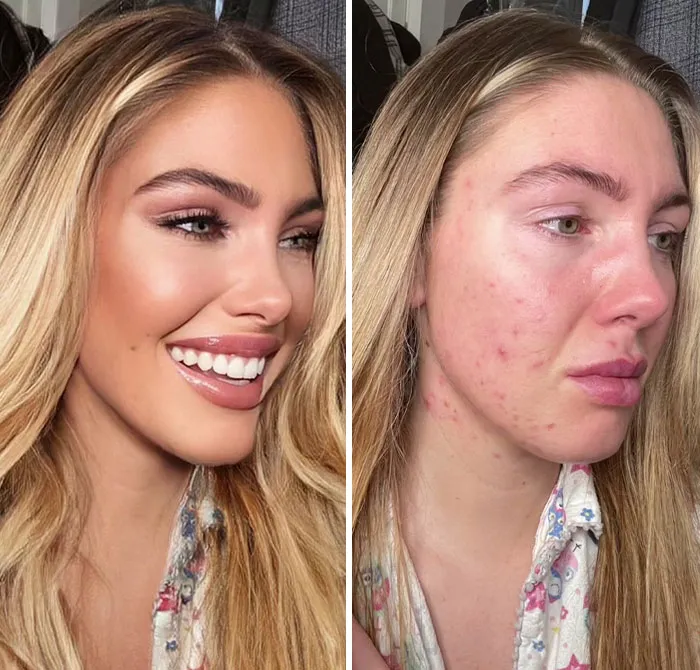 Esta tikToker se vuelve viral al exponer la verdad tras las fotos muy editadas en las redes sociales (30 fotos)