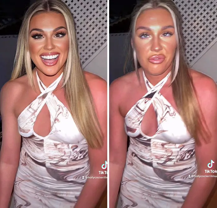 Esta tikToker se vuelve viral al exponer la verdad tras las fotos muy editadas en las redes sociales (30 fotos)
