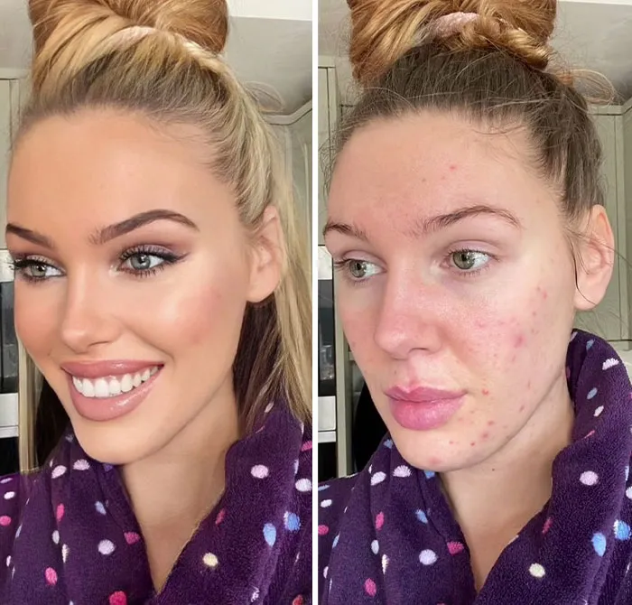 Esta tikToker se vuelve viral al exponer la verdad tras las fotos muy editadas en las redes sociales (30 fotos)