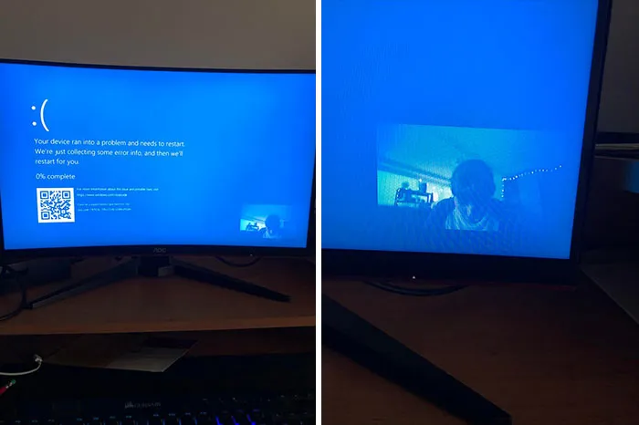 A Webcam Appeared In The Bottom Of My Computer Screen After It Blue Screened