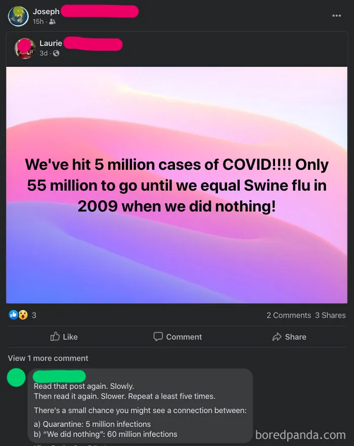 Anti-Masker Who Thinks Covid-19 Is A Hoax Accidentally Makes A Case For How Quarantines Work